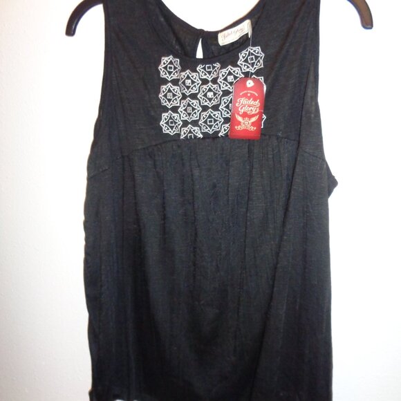 Faded Glory Women's Peasant Black Polyester Tank Top Plus Size XXL NWT - Picture 4 of 10